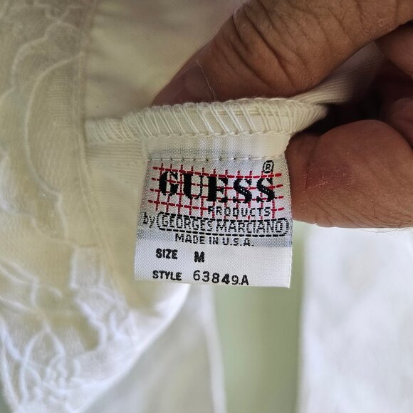 Vintage Guess By Marciano Set, Crop Jacket Jeans With Lace Embroidered Size M 31 - Picture 9 of 9